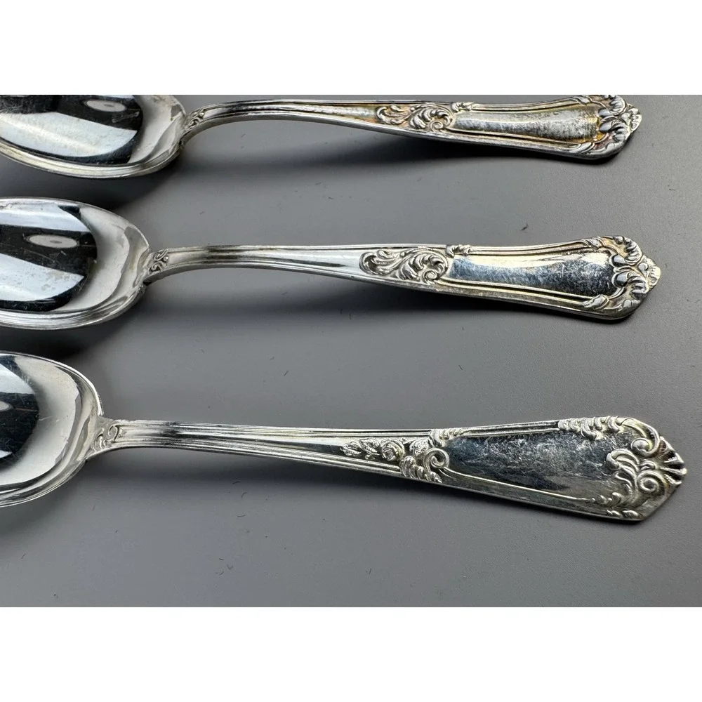 Ricci Argentieri Bernini 800 Silver Demitasse Spoons Italy Set of 4